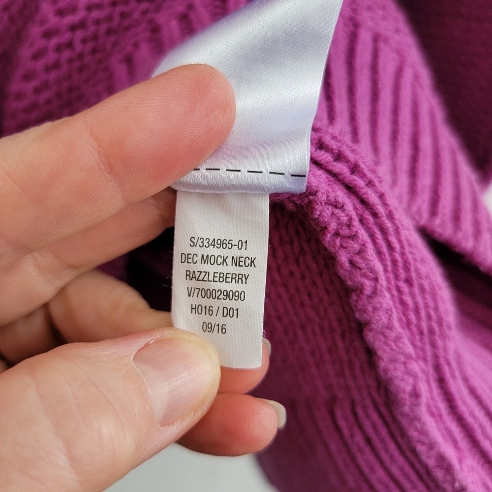 Old Navy Mock Turtleneck Knit Sweater Razzleberry M - Picture 6 of 7